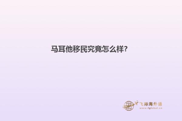 马耳他移民究竟怎么样？