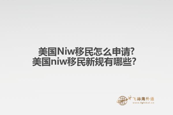 美国Niw移民怎么申请?美国niw移民新规有哪些？