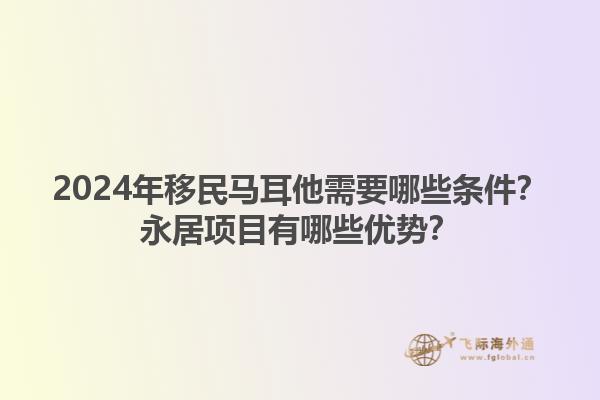 2024年移民马耳他需要哪些条件？永居项目有哪些优势？