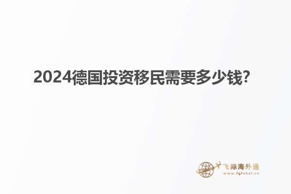 2024德国投资移民需要多少钱？