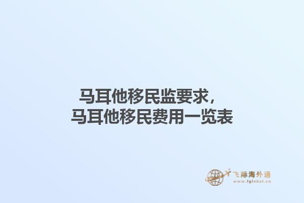 马耳他移民监要求，马耳他移民费用一览表