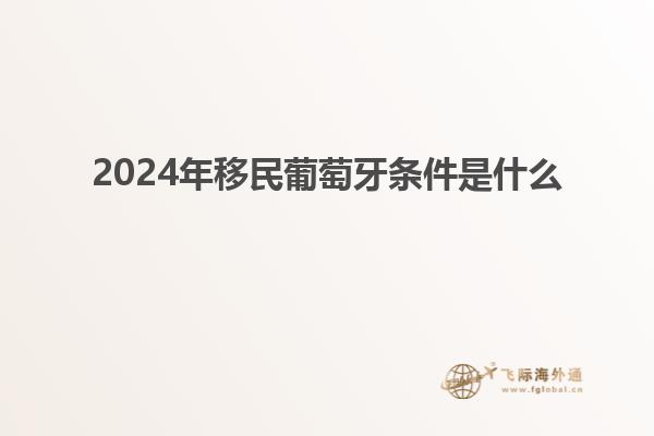 2024年移民葡萄牙条件是什么