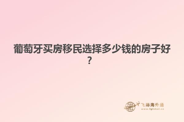 葡萄牙买房移民选择多少钱的房子好？