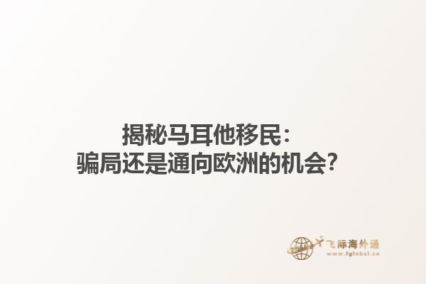 揭秘马耳他移民：骗局还是通向欧洲的机会？