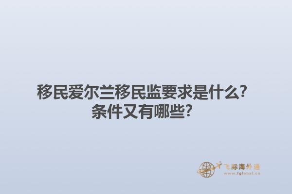 移民爱尔兰移民监要求是什么？条件又有哪些？