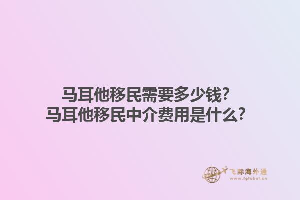 马耳他移民需要多少钱？马耳他移民中介费用是什么？