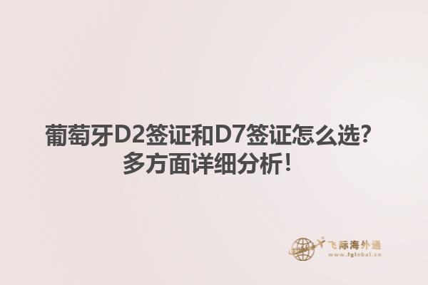 葡萄牙D2签证和D7签证怎么选？多方面详细分析！