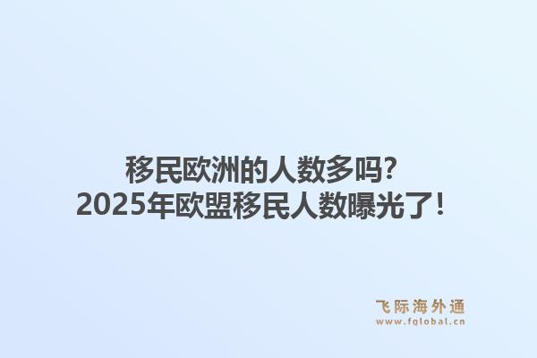 移民欧洲的人数多吗？2025年欧盟移民人数曝光了！1.jpg