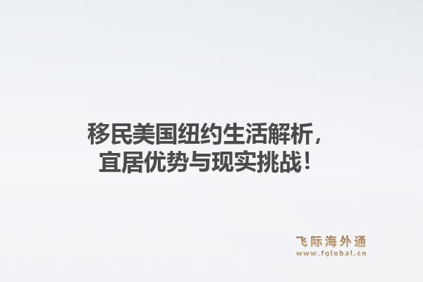 移民美国纽约生活解析，宜居优势与现实挑战！