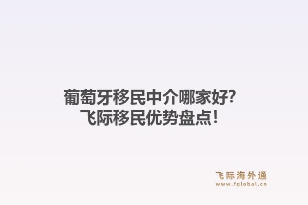 葡萄牙移民中介哪家好？飞际移民优势盘点！